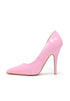Pointy Toe Court Shoes Pink Patent Stiletto Heel Formal Elegant G-924
