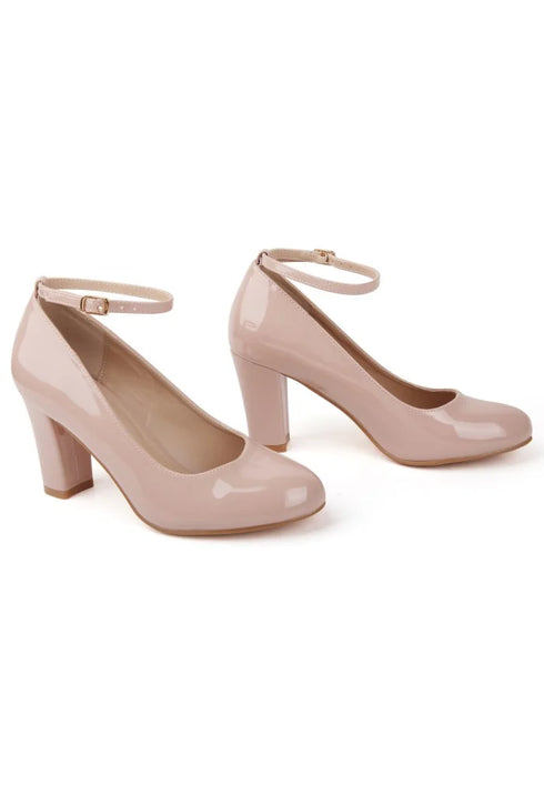Ankle Strap Mid Block Heel G-1829