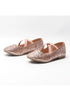 Girl’s Mary Jane Ballerina Flat Shoes- Pink Glitter