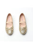 Girl’s Mary Jane Ballerina Flat Shoes- Gold Glitter
