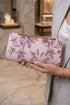 Floral Print Chain Clutch - Pink