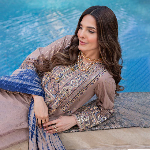 Zahra Rubab Embroidered Cotton Suit ZR-2532 | ROSE