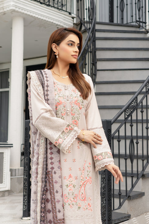 Munira Designer Embroidered Cotton Chikankari Suit MSL146