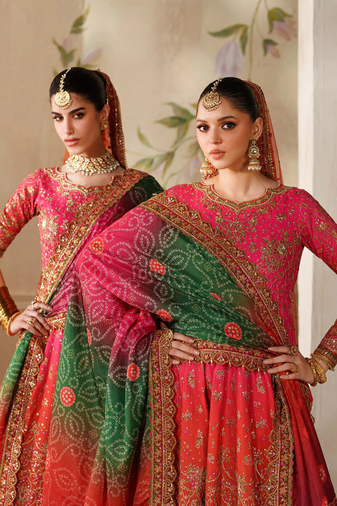 Baroque Embroidered Raw Silk Suit CH14-03