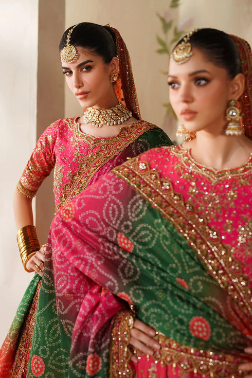 Baroque Embroidered Raw Silk Suit CH14-03
