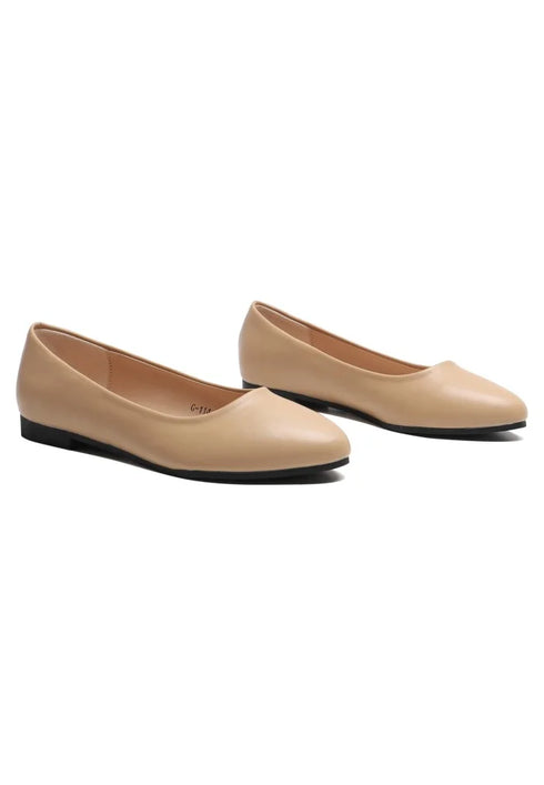 Women Ballet Casual Wear Every-Day Closed Toe Slip On Ballerina Flats Shoes