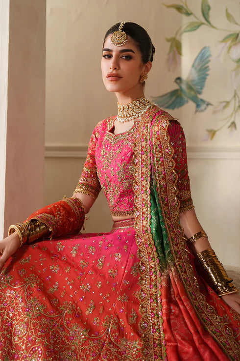 Baroque Embroidered Raw Silk Suit CH14-03