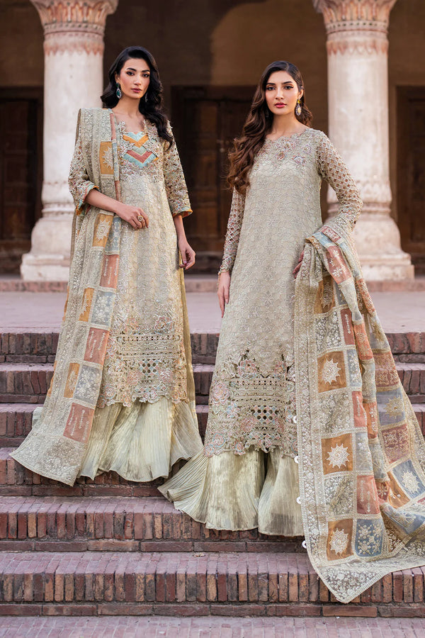 Iznik Embroidered Chiffon 3 Piece Suit ILC-02