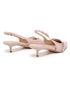 Women's Nude Slingback Kitten Heel Pointed Toe Shoes Latex Insole — G-56955-3