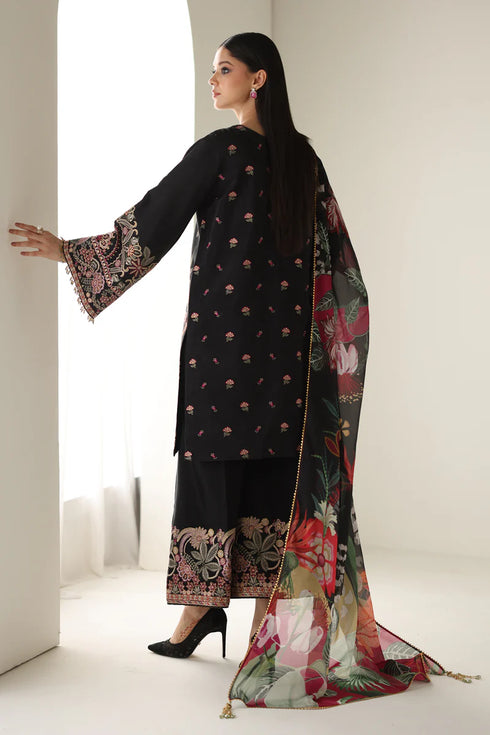 Baroque Embroidered Silk Suit UF-4175