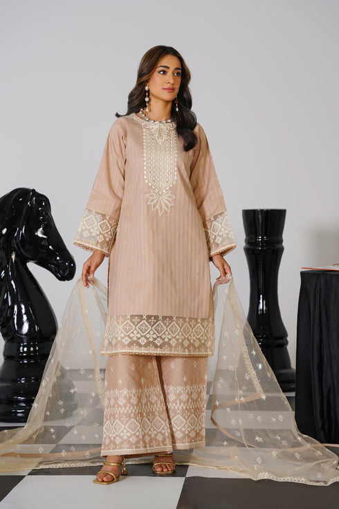 Attire Designer Embroidered Lawn 3PC Suit AD-09