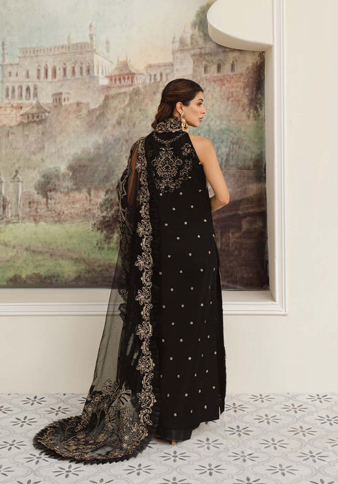 Zarqash Embroidered Organza 3 piece suit LILA