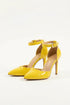 Yellow Patent Ankle Strap Heel 221
