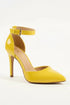 Yellow Patent Ankle Strap Heel 221