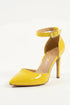 Yellow Patent Ankle Strap Heel 221