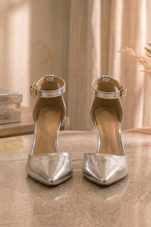 Rose Gold Ankle Strap Heel 221