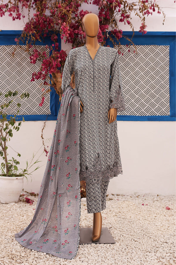 Bin Saeed Embroidered Printed Lawn 3 Piece BS-90