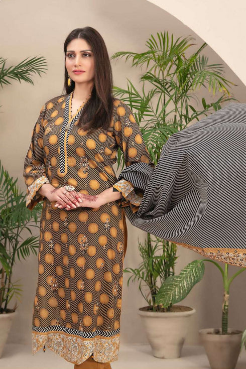 Tawakkal Embroidered Lawn 3 Piece Suit D-8874