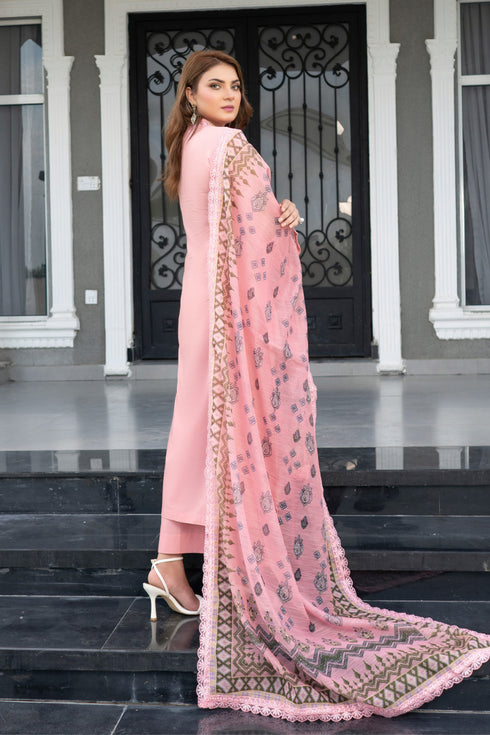 Munira Designer Embroidered Cotton Chikankari Suit MSL140