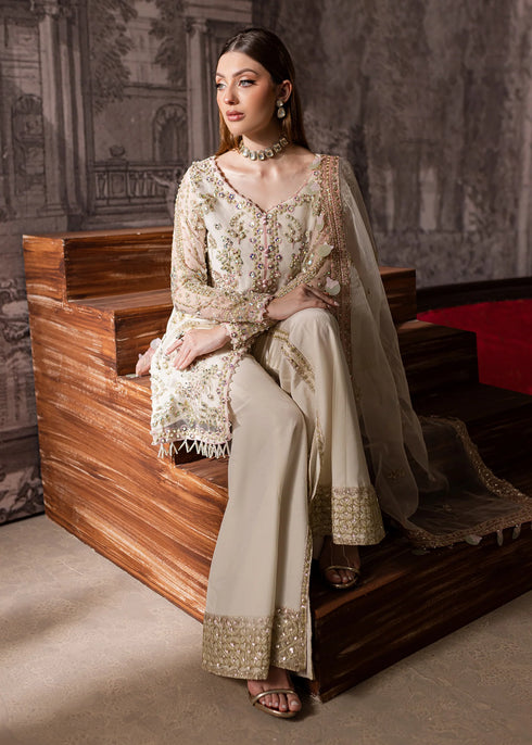 Maria Osama Khan Embroidered Organza Suit Zeest