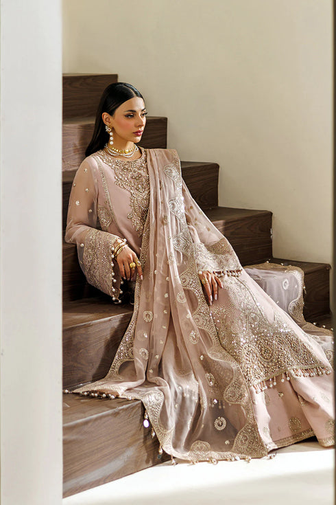 Alizeh Embroidered Chiffon Suit AF-BHM-4076-Reef