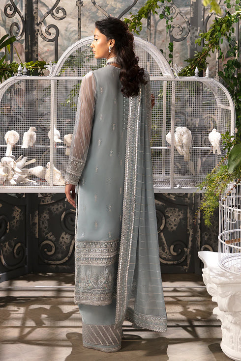 Afrozeh Embroidered Chiffon 3 piece suit Coraline