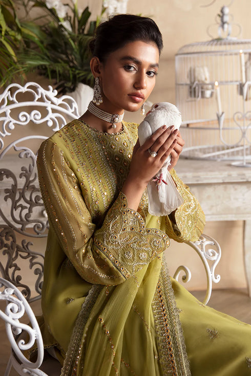 Afrozeh Embroidered Chiffon 3 piece suit Diora