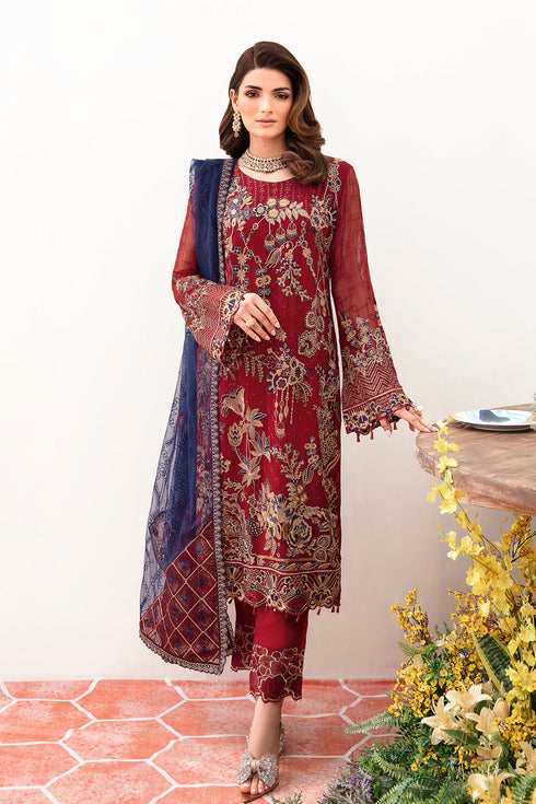 Ramsha Embroided Chiffon 3 Piece suit F-2410