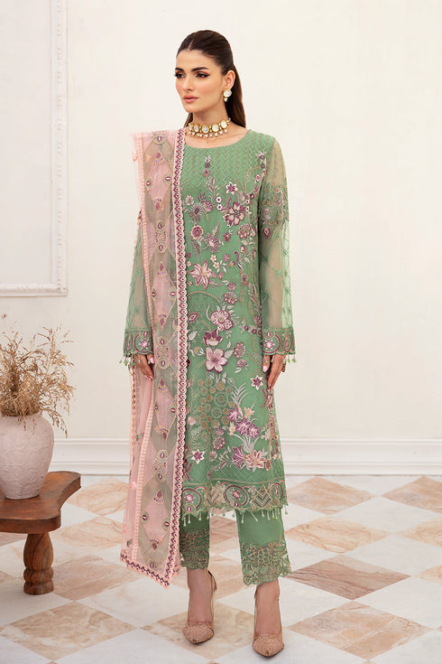 Ramsha Embroided Chiffon 3 Piece suit F-2406