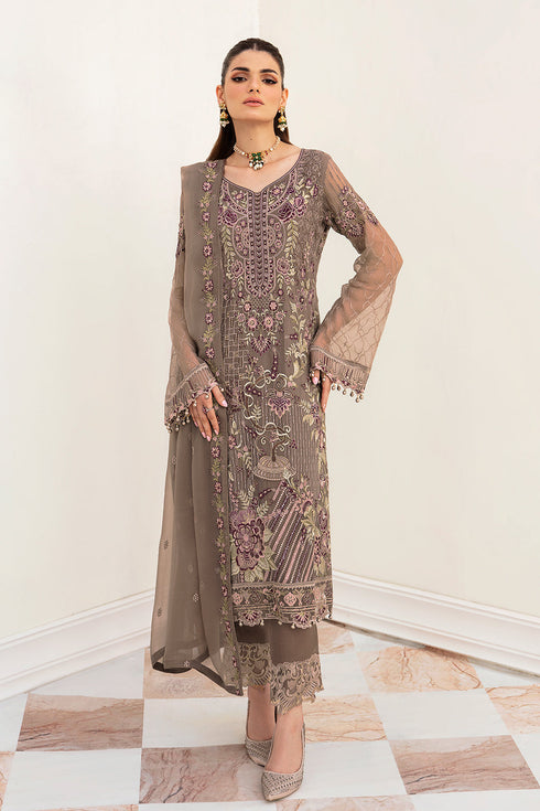 Ramsha Embroided Chiffon 3 Piece suit F-2412