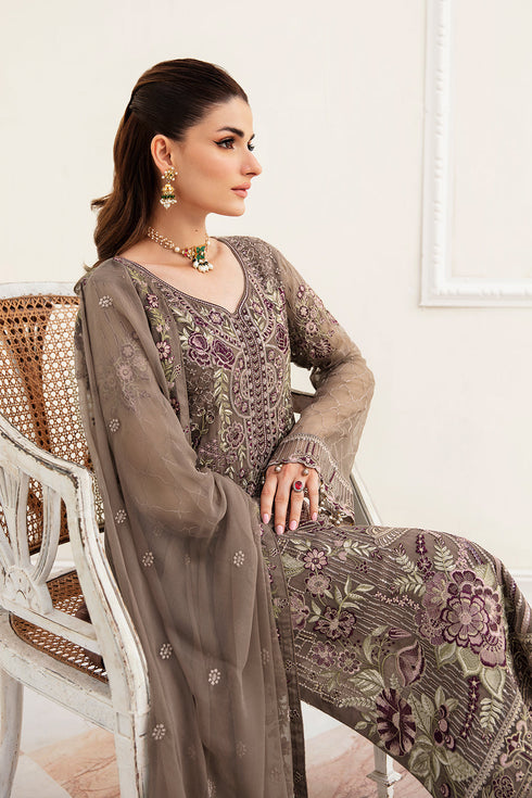 Ramsha Embroided Chiffon 3 Piece suit F-2412