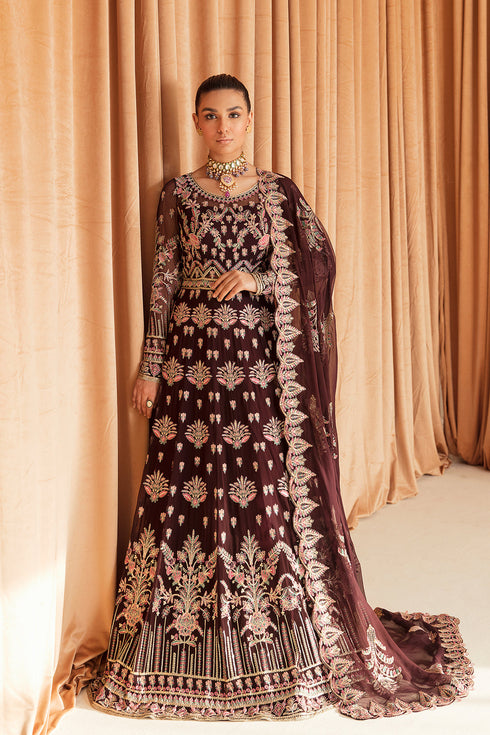 Ayzel Embroidered CHIFFON 3 Piece suit Camellia