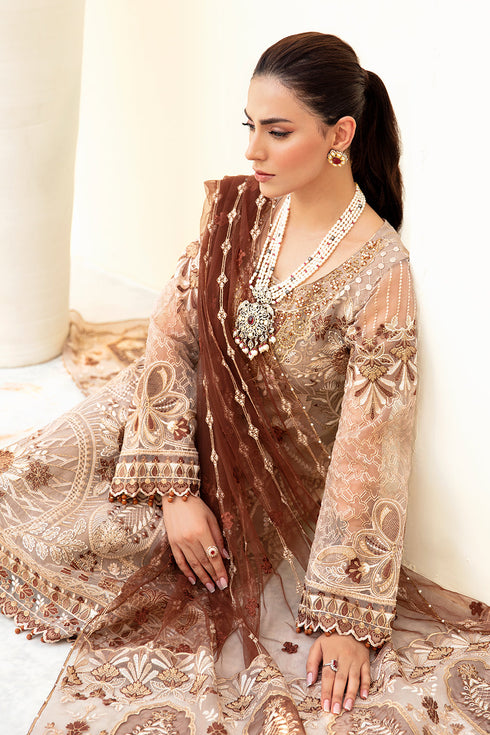 Ramsha Embroided Organza 3 Piece suit M-904