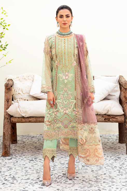 Ramsha Embroided Organza 3 Piece suit M-905