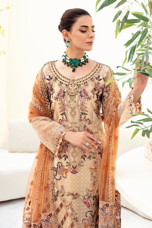 Ramsha Embroided Organza 3 Piece suit M-901