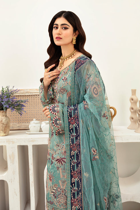 Ramsha Embroided Organza 3 Piece suit M-1001