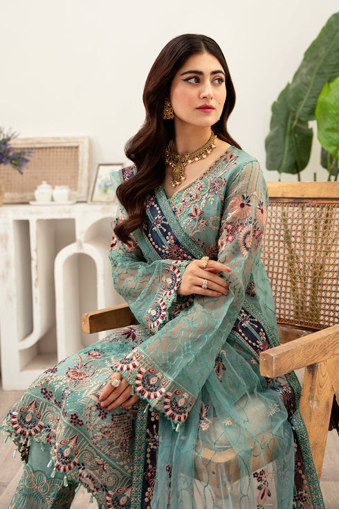 Ramsha Embroided Organza 3 Piece suit M-1001