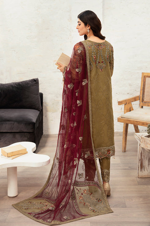 Ramsha Embroided Organza 3 Piece suit M-1010