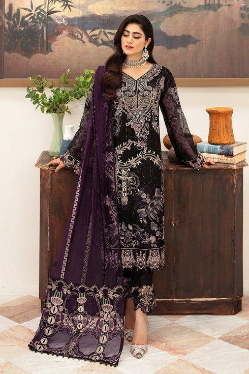 Ramsha Embroided Organza 3 Piece suit M-1006