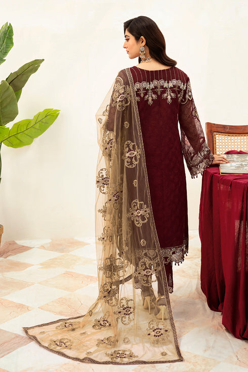 Ramsha Embroided Organza 3 Piece suit M-1003