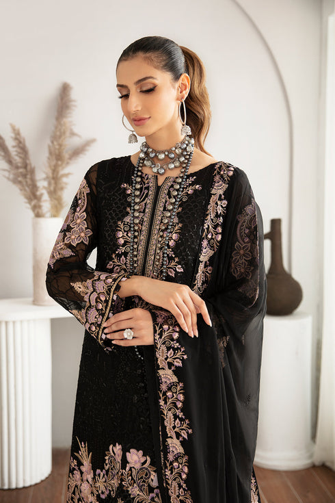 Ramsha Embroided Chiffon 3 Piece suit D-1106