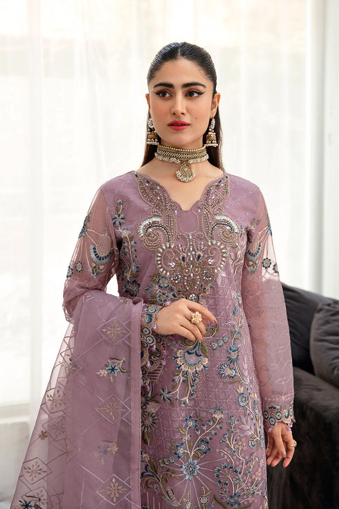 Ramsha Embroided Organza 3 Piece suit M-1005