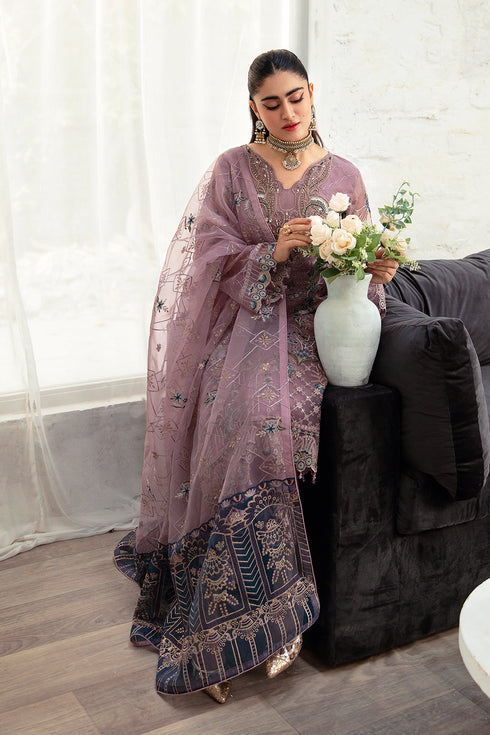 Ramsha Embroided Organza 3 Piece suit M-1005