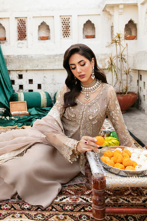 Ramsha Embroidered Organza 3 Piece suit H-304