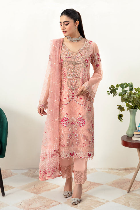 Ramsha Embroided Organza 3 Piece suit M-1007