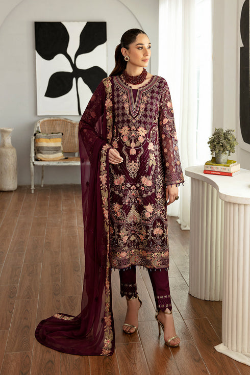 Ramsha Embroided Chiffon 3 Piece suit D-1104