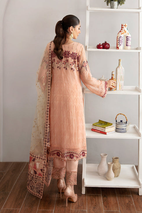 Ramsha Embroided Chiffon 3 Piece suit D-1112