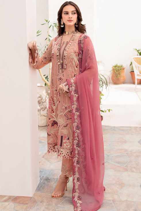 Ramsha Embroided Chiffon 3 Piece suit A-702