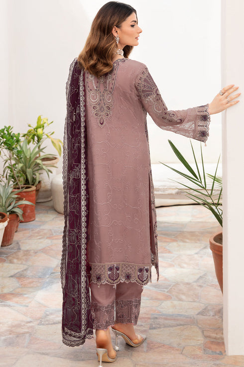 Ramsha Embroided Chiffon 3 Piece suit A-709