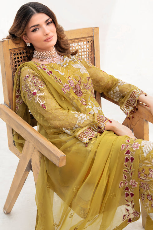 Ramsha Embroided Chiffon 3 Piece suit A-706